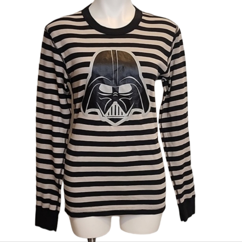 Hanna Andersson Adult Unisex Disney Star Wars Darth Vader Striped Pajama Top